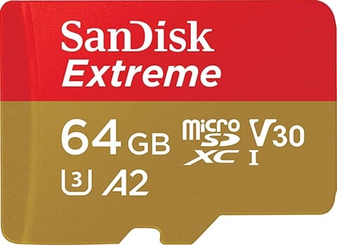 SanDisk Extreme 64GB microSDXC Card UHS-I U3 V30 A2