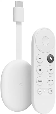 Google Chromecast W/Google TV & Voice Remote (HD) 2022 - Snow, C