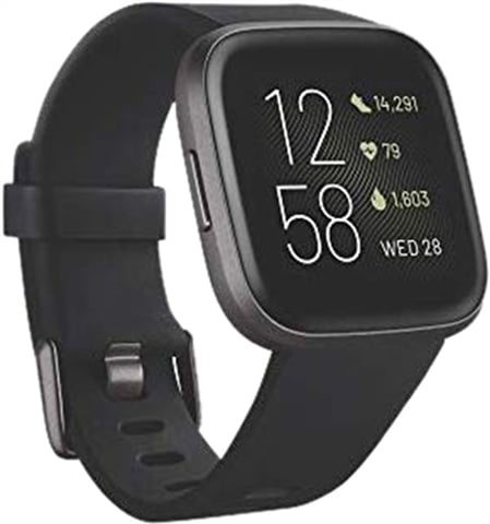 Fitbit Versa 2 Fitness Smartwatch - Black/Carbon, B