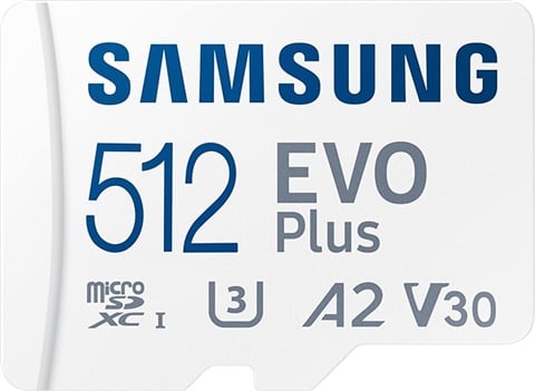 Samsung Evo Plus 512GB microSDXC Card UHS-I U3 A2 V30 130MB/s
