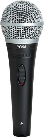 Shure PG58-XLR Dynamic Microphone (XLR). B