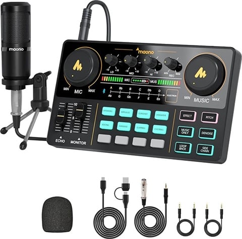Maono Maonocaster Lite AU-AM200-S1 All-In-One Podcast Production Studio, B
