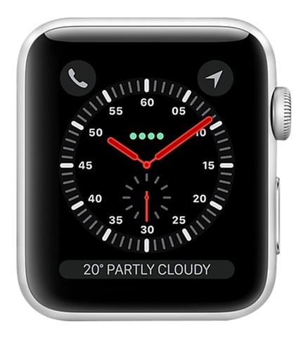 Watch Series 3 (GPS) NO STRAP, Silver Aluminium, 38mm, C