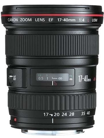 Canon EF 17-40mm f/4L USM Black Lens