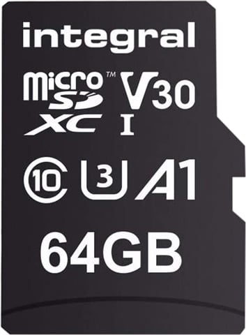 Integral 64GB microSDXC Card UHS-I U3 A1 V30