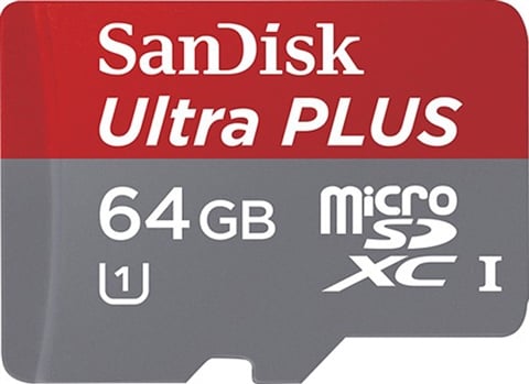 SanDisk Ultra Plus 64GB microSDXC Card UHS-I U1 A1