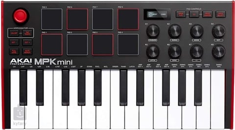 Akai Professional MPK Mini MK3 MIDI Keyboard - Red, B