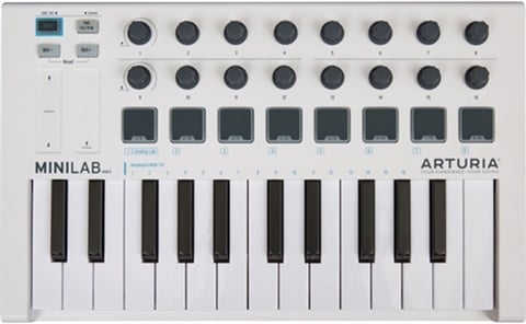 Arturia MiniLab MKII USB Controller Keyboard - White , B