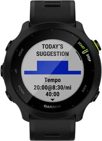 Garmin Forerunner 55 GPS Running Smartwatch - Black, B